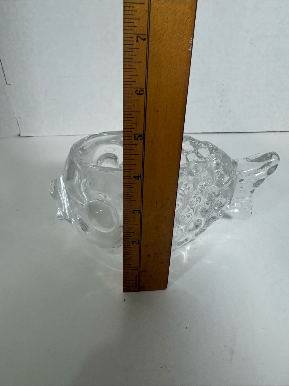 Whimsical Clear Glass Fish Vessel, Cocktail Glass, Candy Dish, Trinket Holder